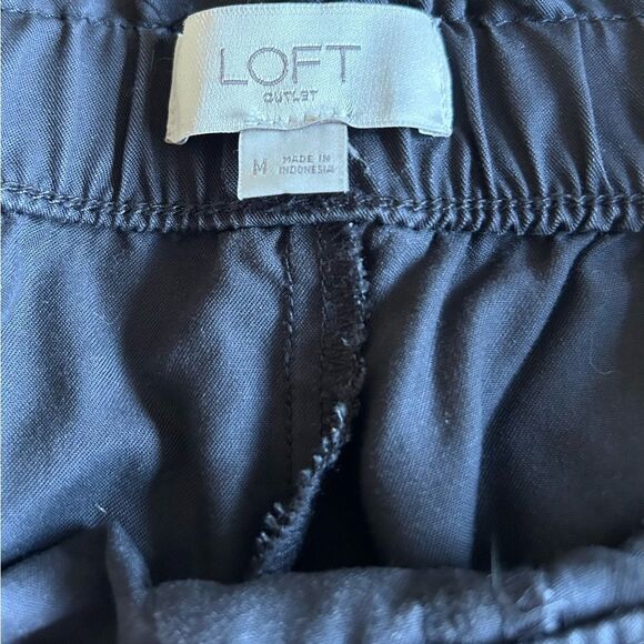 LOFT Black Paper-bag Lyocell Jogger Pants Size Medium Style 532812 - Picture 9 of 9
